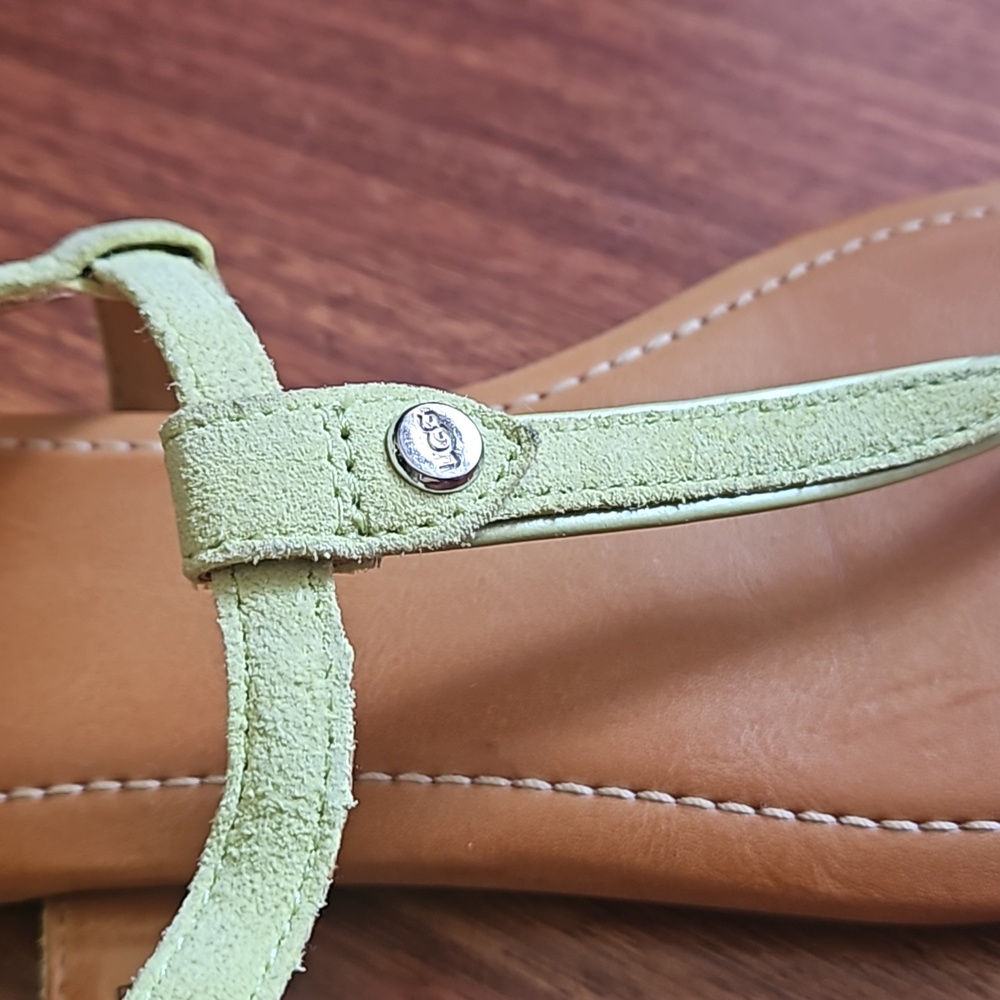 UGG Madeena Suede T-Strap Slingback Sandals Cushioned, Yellow 6.5 EUC